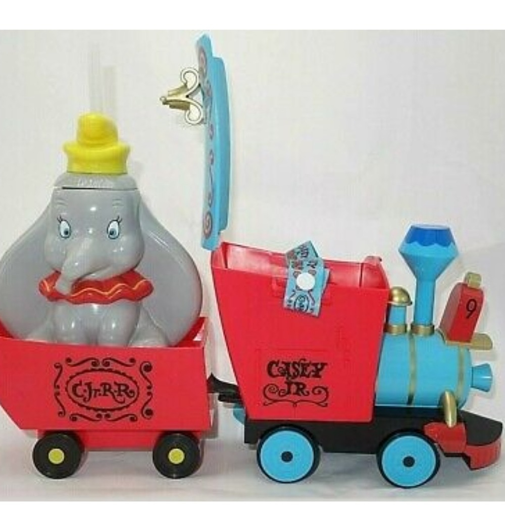 Disney Casey Train Popcorn Bucket & Dumbo Slipper.